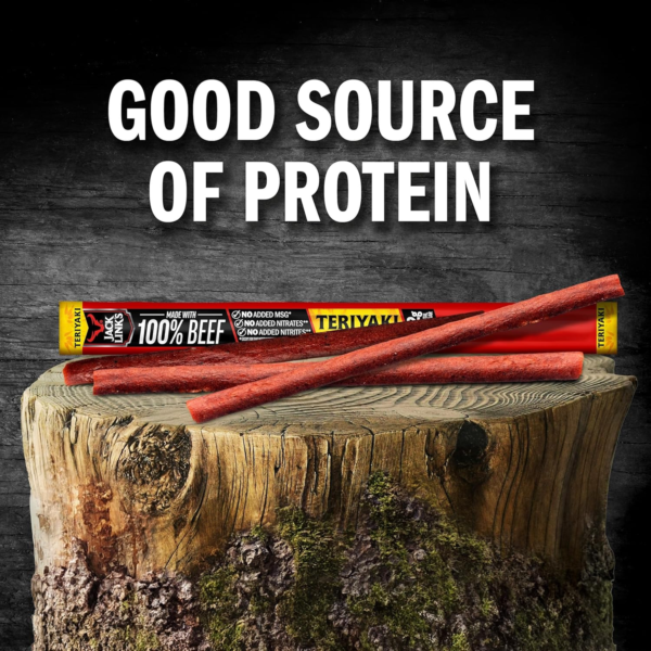 Beef Sticks, Teriyaki – Protein Snack, Meat Stick with 5G of Protein, Meat Snack Sticks Made with 100% Beef, Keto, Paleo & Carnivore Diet Ready, Individually Wrapped – 0.92 Oz. (20 Count) - Image 4