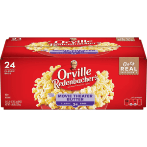 Microwave Popcorn, Movie Theater Butter Flavor, 3.29 Oz., 24-Count