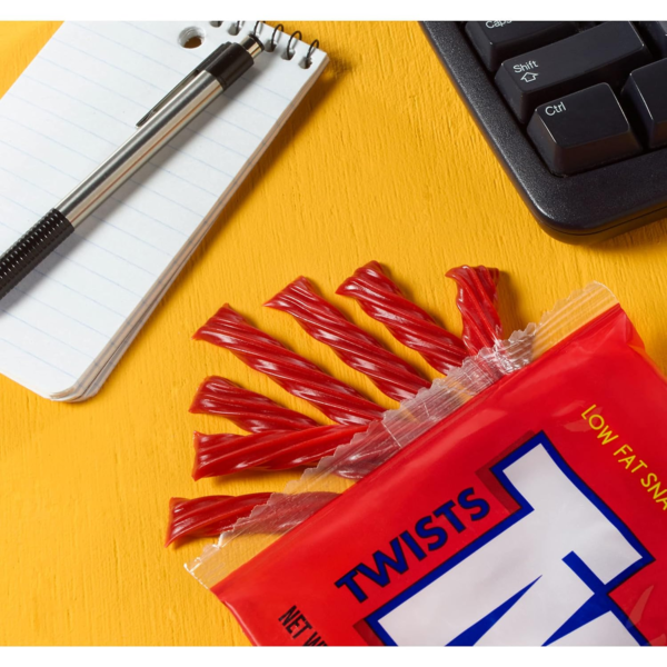 Twists Strawberry Flavored King Size, Chewy Candy Packs, 5 Oz (15 Count) - Image 5