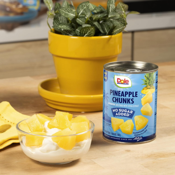Pineapple Chunks in Water with No Sugar Added -  Fruit Cans - 20 Oz - 12 Pack - Image 6