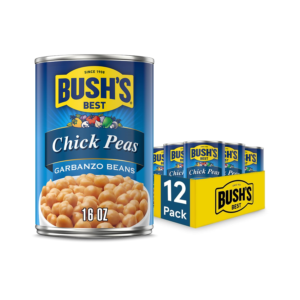 16 Oz Canned Garbanzo Beans (Chickpeas), Source of Plant Based Protein and Fiber, Vegetarian, Low Fat, Gluten Free, (Pack of 12)