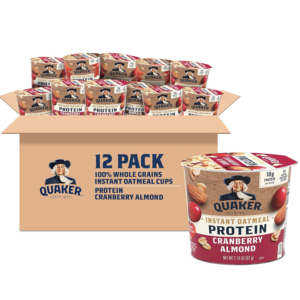 Protein Instant Oatmeal Express Cups, Cranberry Almond, 10G Protein, 2.18 Ounce (Pack of 12)