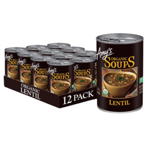 Soup, Vegan, Gluten Free, Organic Lentil, 14.5 Ounce (Pack of 12)