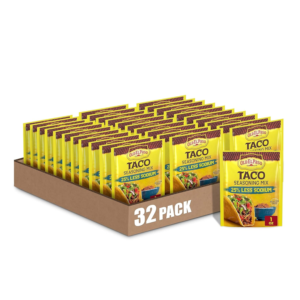 Taco Seasoning, 25% Less Sodium, 1 Oz. (Pack of 32)