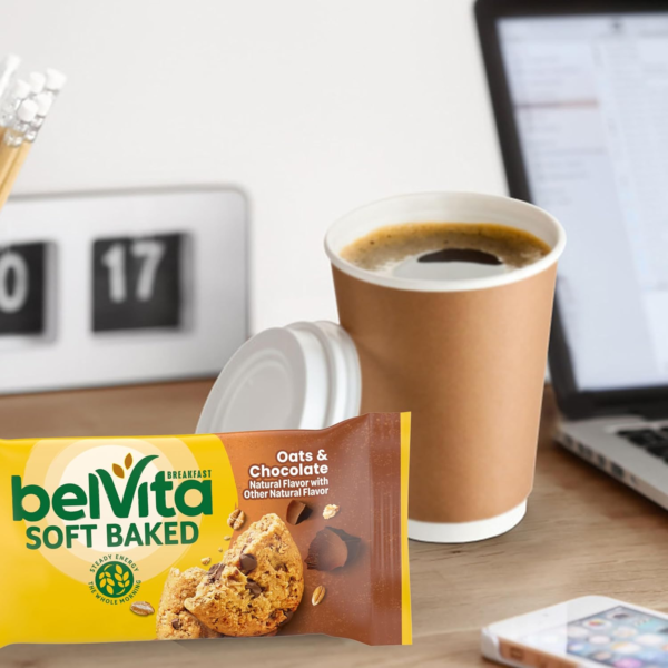 Soft Baked Oats & Chocolate Breakfast Biscuits, Chewy Breakfast Bars, 6 Boxes of 5 Packs (1 Biscuit per Pack) - Image 8