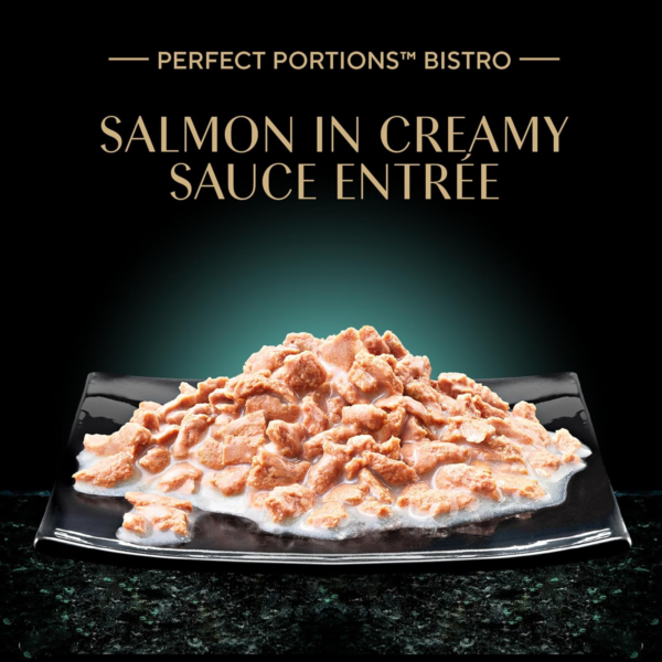 Perfect Portions Bistro Adult Wet Cat Food, Salmon in Creamy Sauce Entree, (24) 2.6 Oz. Twin-Pack Trays - Image 3