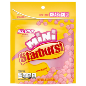 Fruit Chews Candy - Minis All Pink, 8Oz (Pack of 8) - Delicious , Bulk Mini Candy, Bulk Box