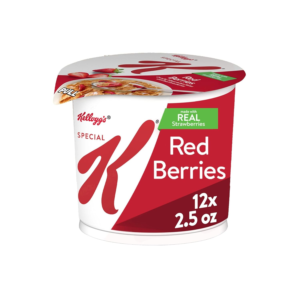 Kellogg’S  Breakfast Cereal Cups, 11 Vitamins and Minerals, Made with Real Strawberries, Red Berries, 30Oz Case (12 Cups)