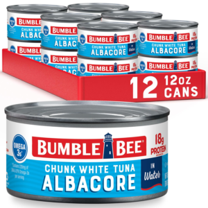 Chunk White Albacore Tuna in Water, 12 Oz Can (Pack of 12) - Wild Caught Tuna - 18G Protein per Serving, High in Omega-3S - Non-Gmo Project Verified, Gluten Free, Kosher