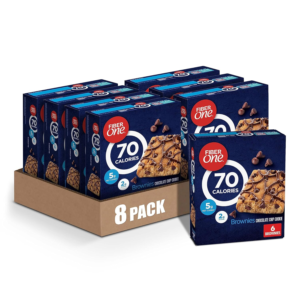 70 Calorie Brownies, Chocolate Chip Cookie, Snack Bars, 6 Bars, 5.34 Oz (Pack of 8)