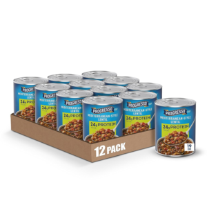 Mediterranean-Style Lentil Protein Soup, Vegetarian, 19 Oz. (Pack of 12)